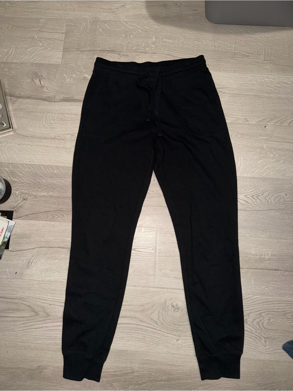 GAP Black Women's Fleece Joggers with Drawstring